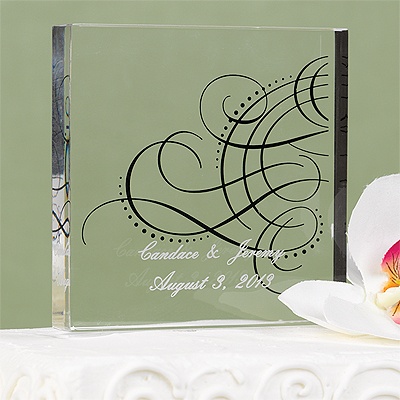 Black Swirl Cake Top