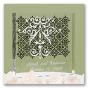Black Damask Cake Top