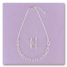 Rhinestone Links Jewelry Set