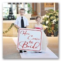Here Comes The Bride Banner - Red
