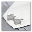 Square Engraved Cuff Links