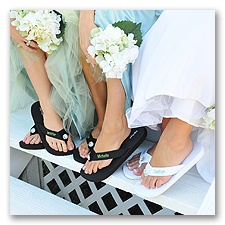 Embroidered Wedding Flip Flops