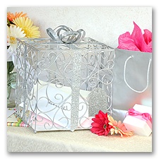 Silver Glitter Card Box