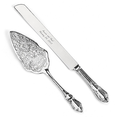 Intricate Knife and Server Set
