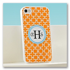 Orange Geometric Cell Phone Case