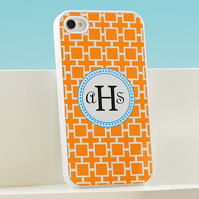 Orange Geometric Cell Phone Case