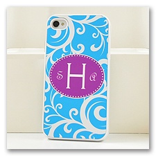 Blue Damask Cell Phone Case