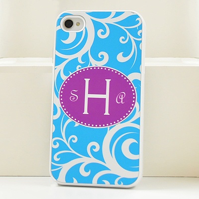 Blue Damask Cell Phone Case