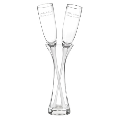 Toasting Flutes in a Vase