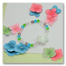 Flower Girl Flower Charm Bracelet