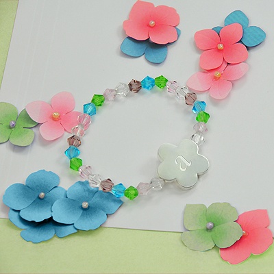 Flower Girl Flower Charm Bracelet