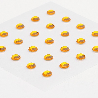 Amber Rhinestone Accents