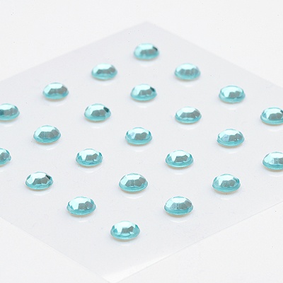 Aqua Rhinestone Accents