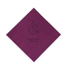 Cinderella - Amethyst Beverage Napkins in Foil