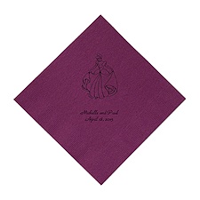 Cinderella - Amethyst Dinner Napkins in Foil