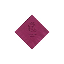 Cinderella - Cranberry Dinner Napkin