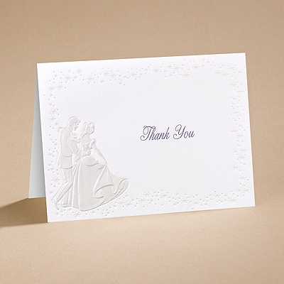 Cinderella Dreams Come True - Thank You Card with Verse and Envelope