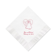 Cinderella - White Beverage Napkins in Foil