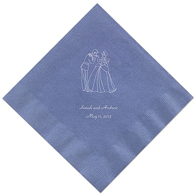 Cinderella - Periwinkle Luncheon Napkins in Foil