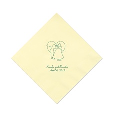 Cinderella - Pastel Yellow Beverage Napkins in Foil