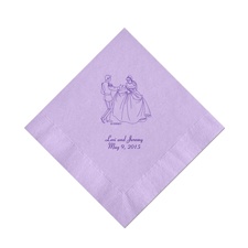 Cinderella - Lavender Beverage Napkins in Foil