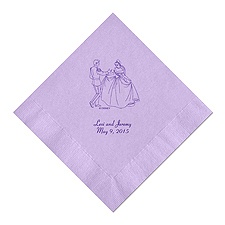 Cinderella - Lavender Dinner Napkins in Foil