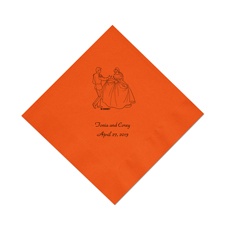 Cinderella - Orange Beverage Napkins in Foil
