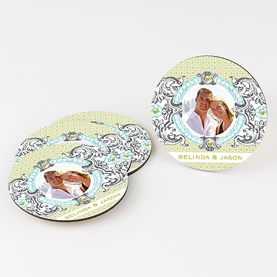Hip Crest - Fresh - Personalized Round Coaster Set