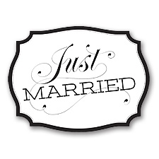 Just Married Car Sign - Black