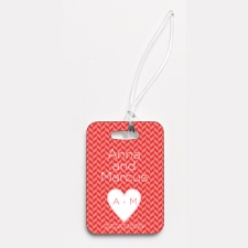 Woven Romance - Couples -Photo Luggage Tag