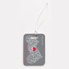 Heart Web - Couple's - Photo Luggage Tag