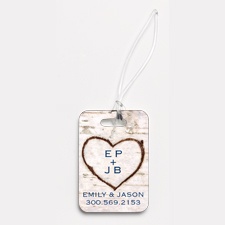 Carved In Love - Couples - Photo Luggage Tag