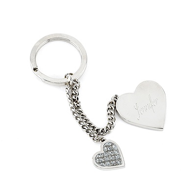 Glitter Galore Heart Key Chain
