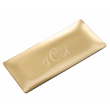 Gleaming Gold Glass Dish