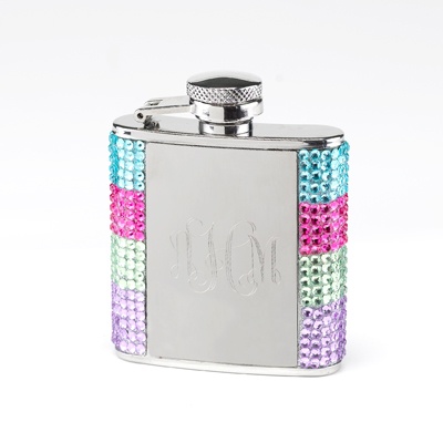 Bejeweled Mini Flask