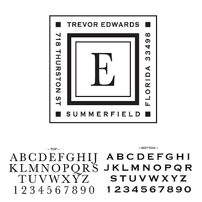 Personalized Self-Inking Address Stamp - Bold Borders Design