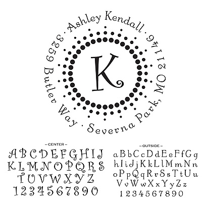 Personalized Self-Inking Address Stamp - Modern Dots Design