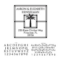 Personalized Self-Inking Address Stamp - Palm Tree Design