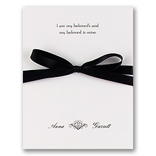 Bound To Be Together - Black Ribbon Invitation