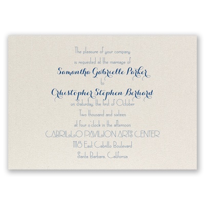 Effortless Beauty - Ecru Shimmer - Foil Invitation