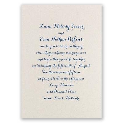 Simply Stunning - Ecru Shimmer - Foil Invitation