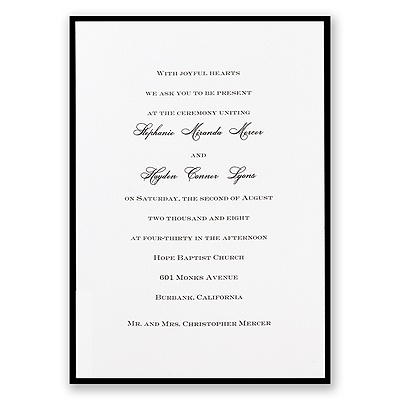 In Black And White - Invitation