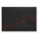 Dramatic Rose - Black and Red Invitation