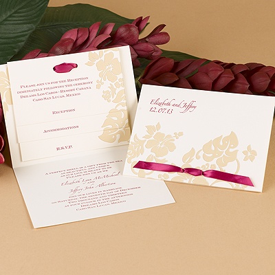 Hibiscus Flourish - Invitation