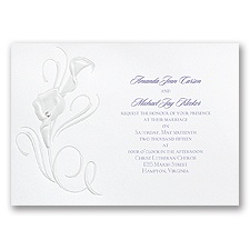 Lilies in Pearl - Invitation