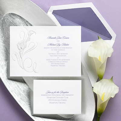 Lilies in Pearl - Invitation