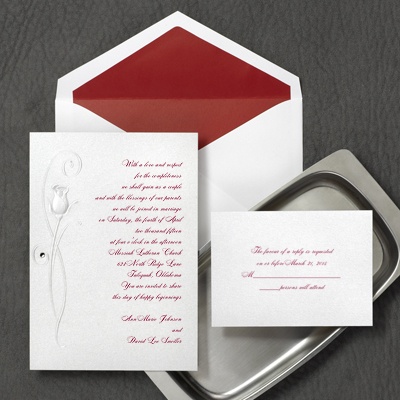 Romantic Rosebud - Invitation