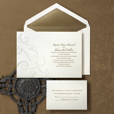 Beaded Swirls - Invitation