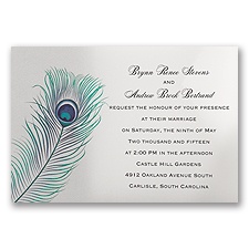 Sheer Peacock - Invitation