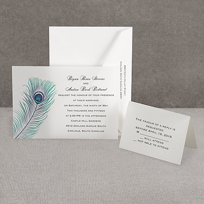 Sheer Peacock - Invitation
